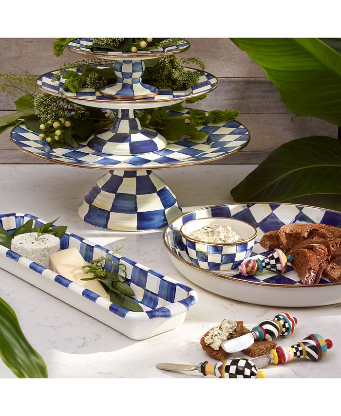 Mackenzie-Childs Royal Check Baguette Dish - Macy's