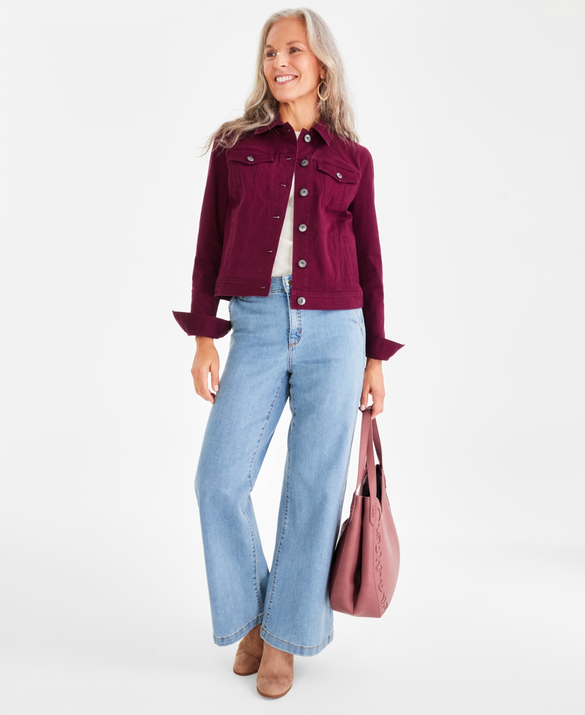 Style & Co Petite Classic Denim Jacket, Created for Macy's