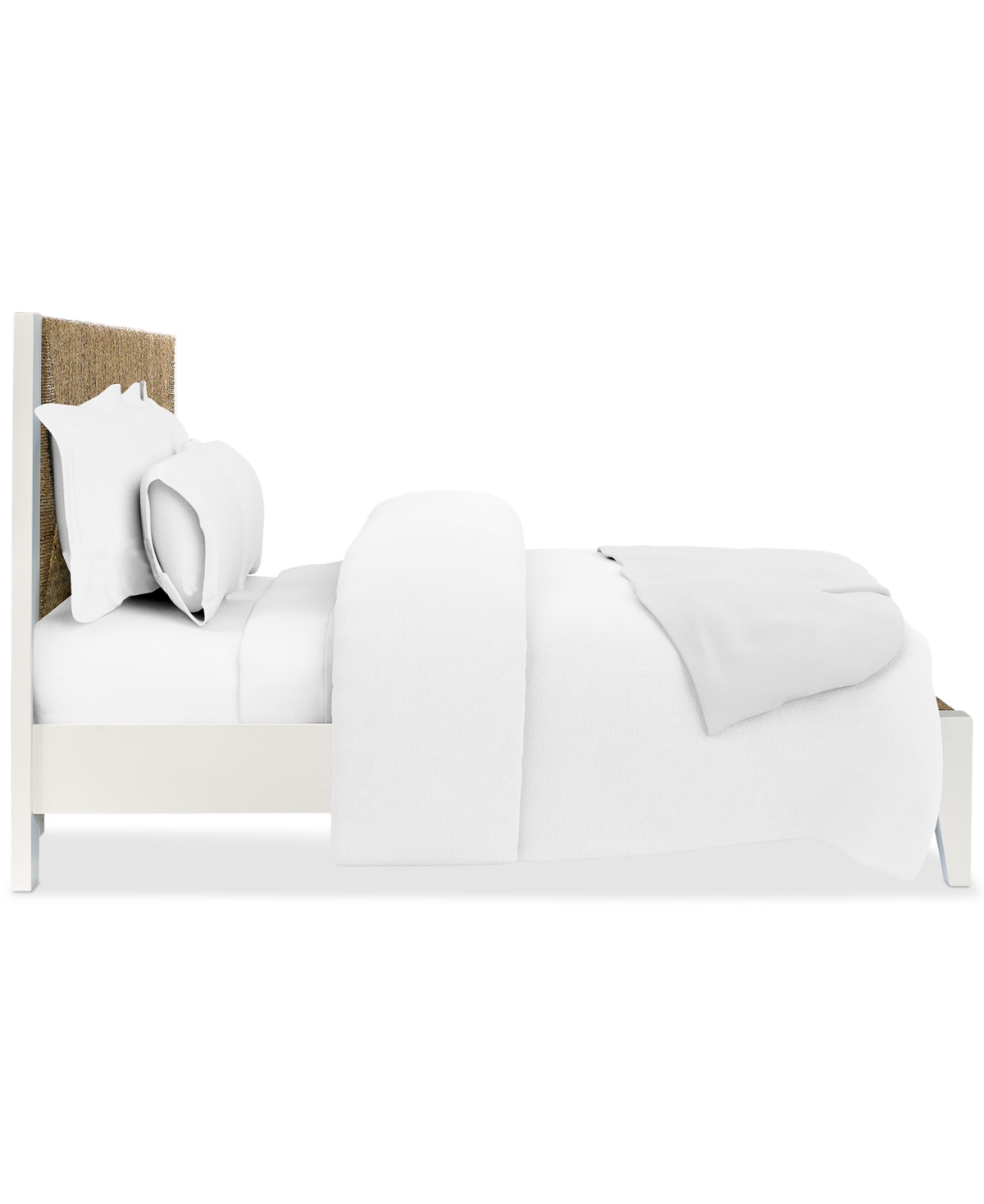 MACY'S CATRIONA 3PC BEDROOM SET (KING WOVEN BED, CHEST & OPEN NIGHTSTAND) 
