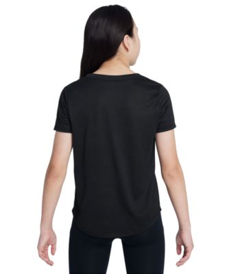 Big Girls' Dri-FIT Swoosh Logo Crewneck T-Shirt