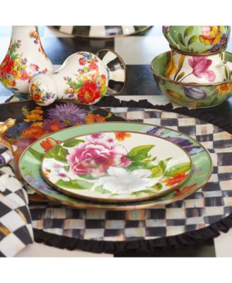 White Flower Market Salad/Dessert Plate