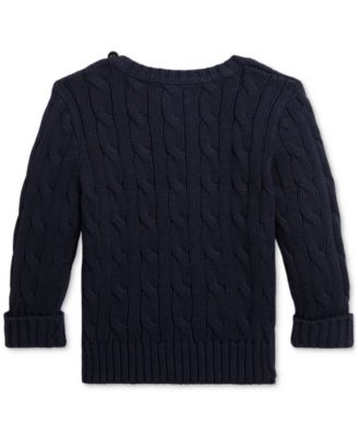 Baby Cotton Cable-Knit Sweater