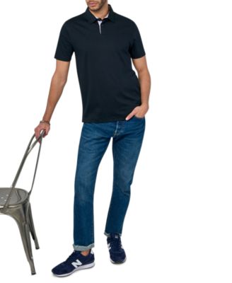 Men's Slim-Fit Wrinkle-Free Solid Mercerized Cotton Polo Shirt