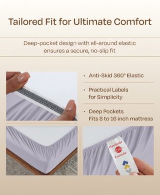 Luxury Bed Sheets Set - 800 Thread Count 100% Cotton Sheets, Deep Pocket, Soft, Cool & Breathable - Queen