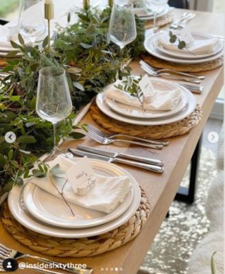 Natural Canvas 16 Pc. Dinnerware Set, Service for 4