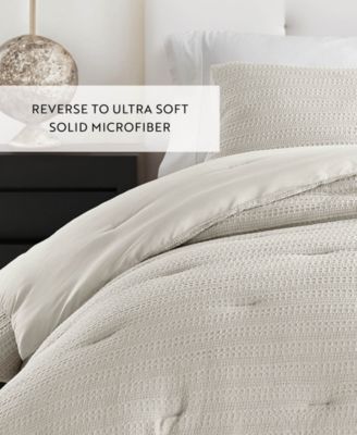 Waffle Textured 2-Piece Comforter Set, Twin/Twin XL