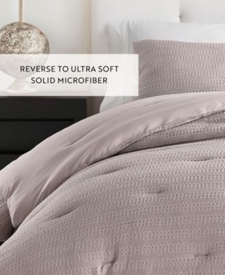 Waffle Textured 2-Piece Comforter Set, Twin/Twin XL