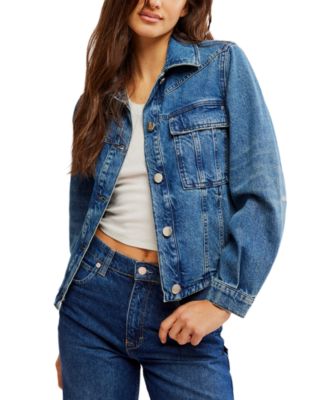 Free People Women's Cotton Jade Classic Denim Jacket - Macy's