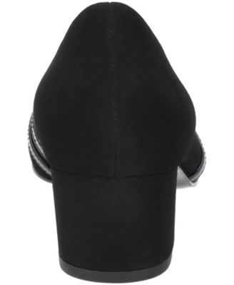 Women's Lotus Block Heel Pumps