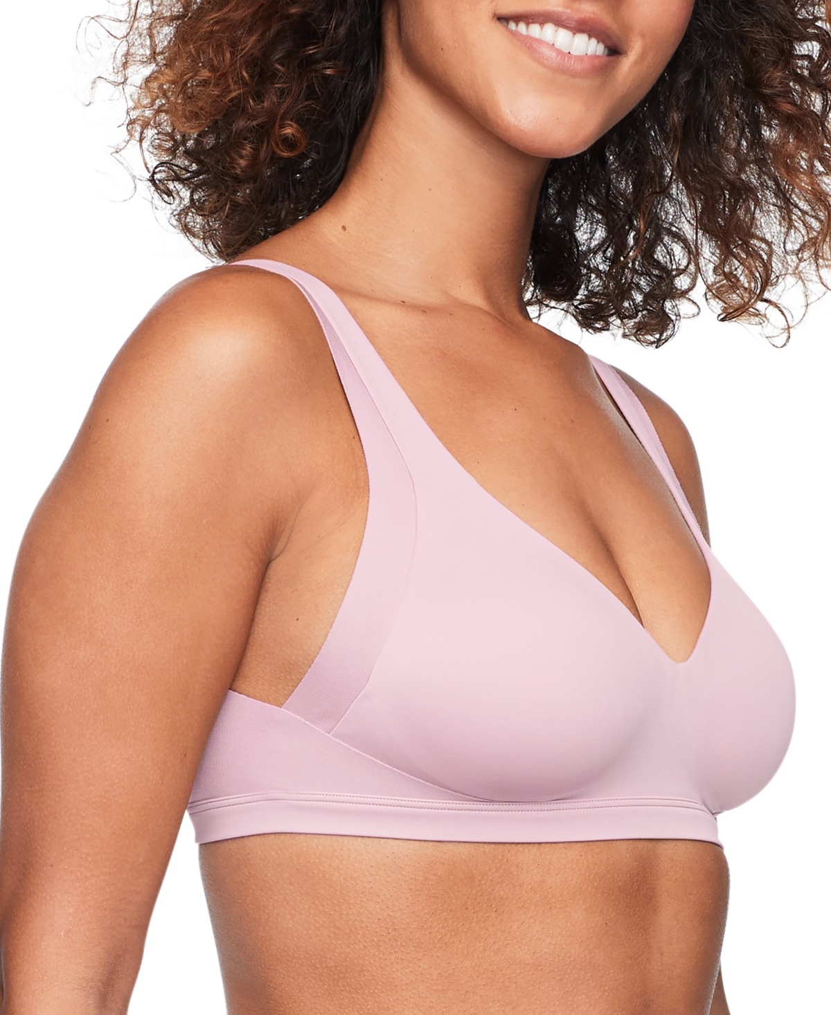 Warner's Warners No Side Effects Underarm And Back-smoothing Comfort Wireless Lightly Lined T-shirt Bra Ra223 In Lilac