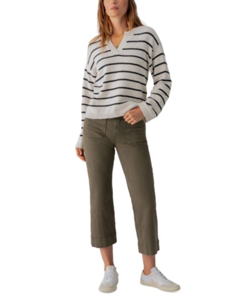Женские джинсы Sanctuary The Marine Mid-Rise Cropped Wide-Leg, цвет: Fatigue