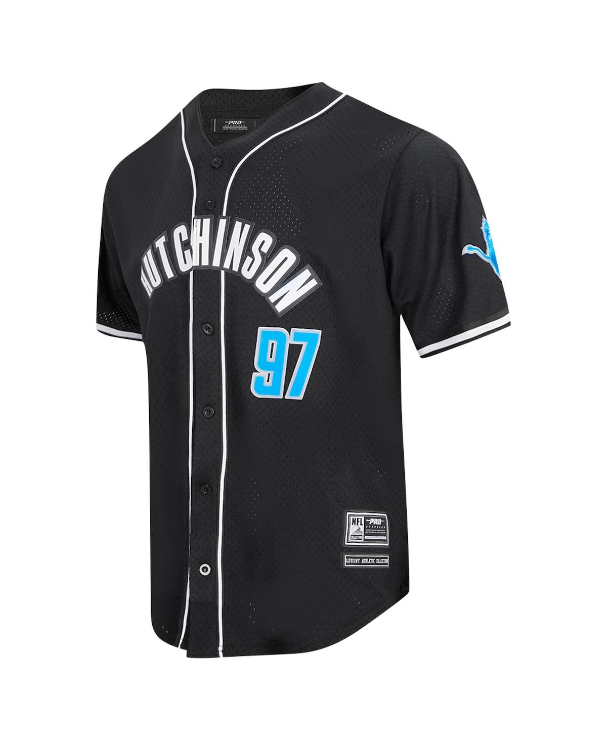 Shop Pro Standard Men's Aidan Hutchinson Black Detroit Lions Baseball Button-up Shirt