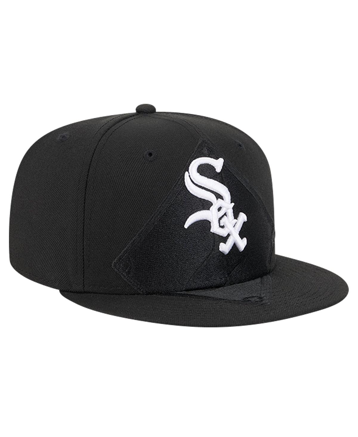 New Era Men'sChicago White Sox Shadow Logo 59FIFTY Fitted Hat - Black