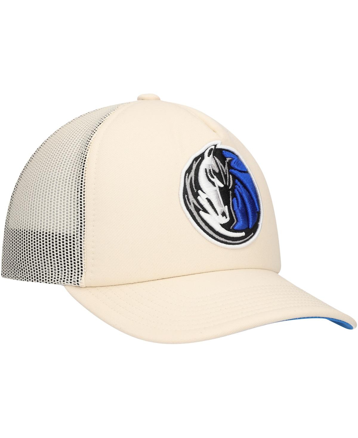 Mitchell & Ness Men's Cream Dallas Mavericks Trucker Adjustable Hat In Cream
