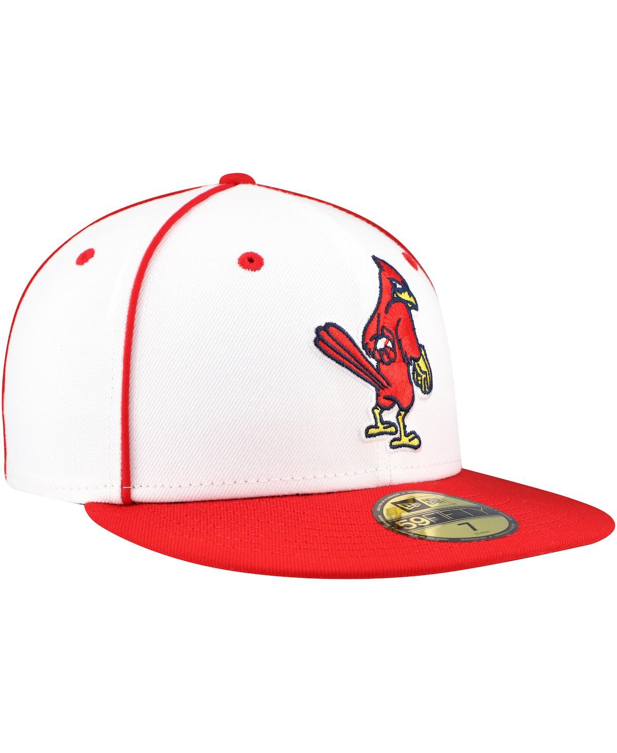 New Era Men'sRed Memphis Redbirds Authentic Collection 59FIFTY Fitted Hat - White, Red