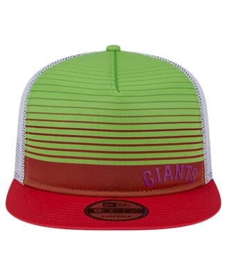 Men's Red San Francisco Giants Neon Horizon A-Frame Trucker 9FIFTY Snapback Hat