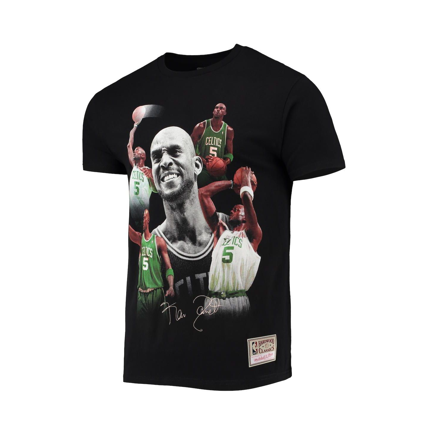 Мужская футболка Mitchell & Ness Kevin Garnett Black Boston Celtics Collage — фото 2