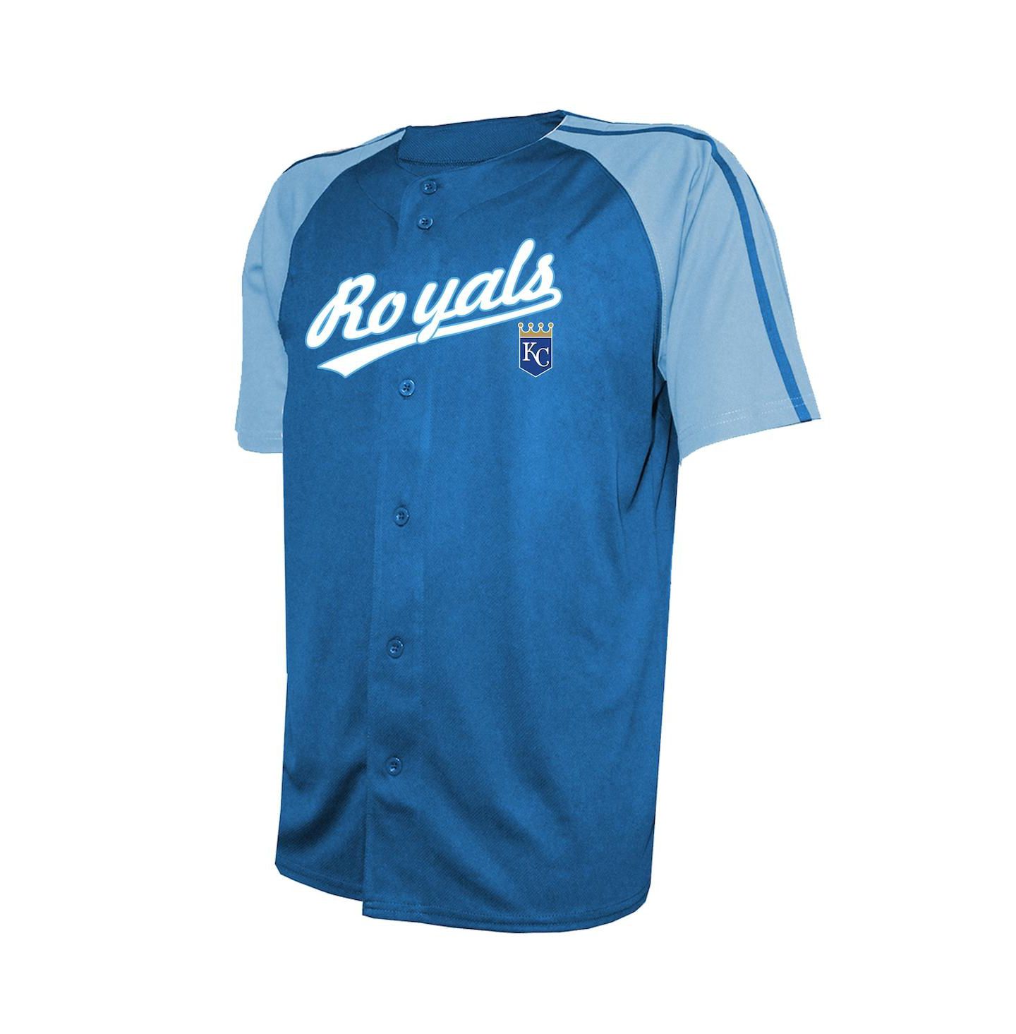 Мужской топ Stitches Royal Kansas City Royals Team Raglan Jersey — фото 2