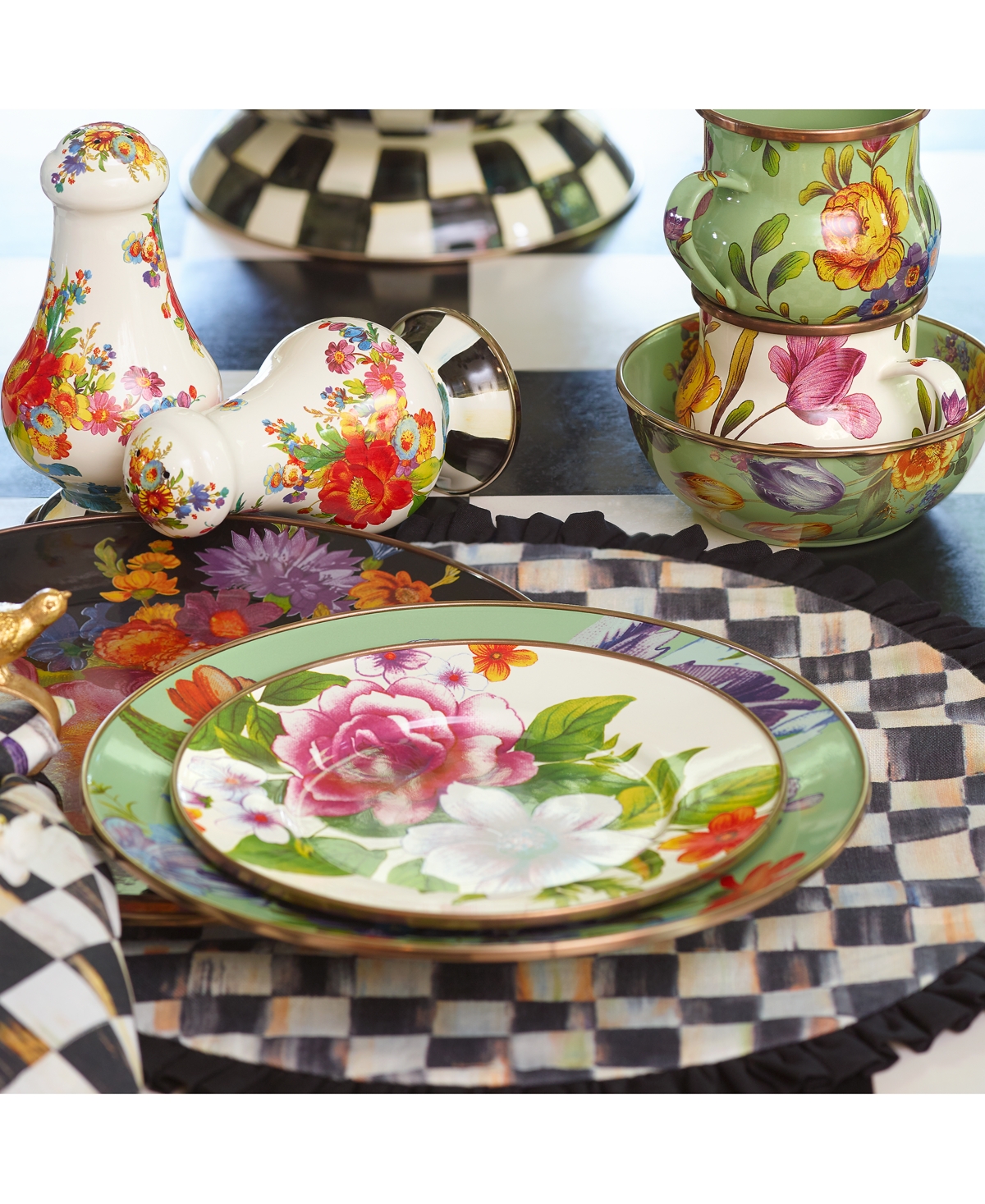 Mackenzie-childs Courtly Check Salad Plate In No Color
