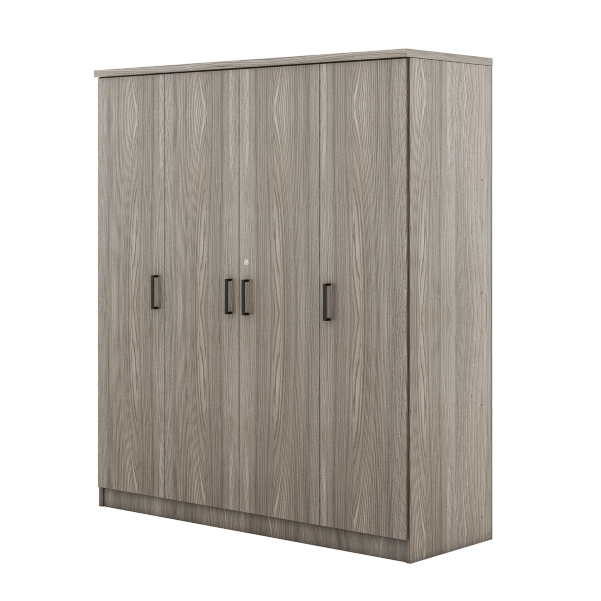 Streamdale Furniture 4-Door Wardrobe with 1 Drawer, Gray