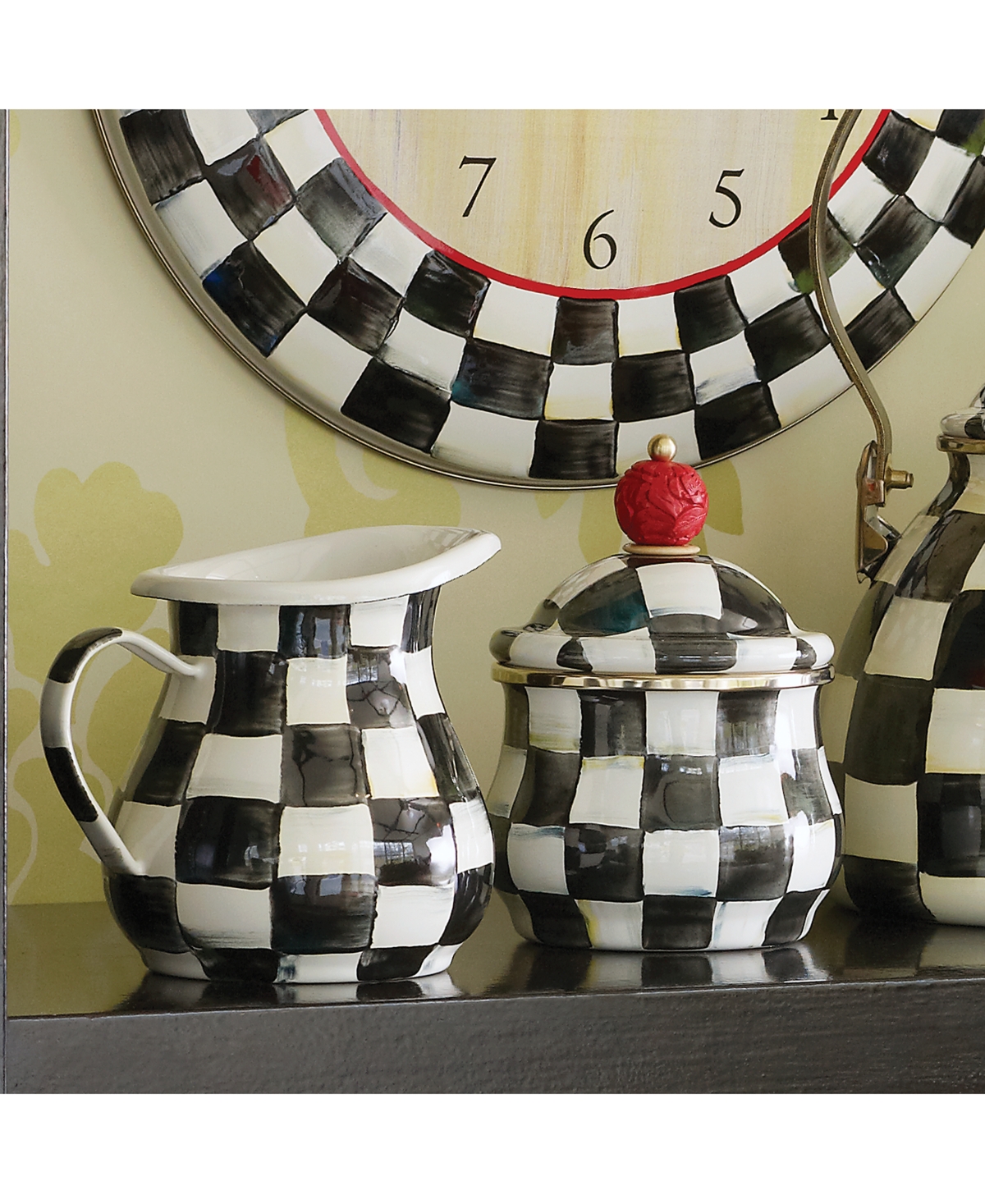 MACKENZIE-CHILDS COURTLY CHECK CREAMER 