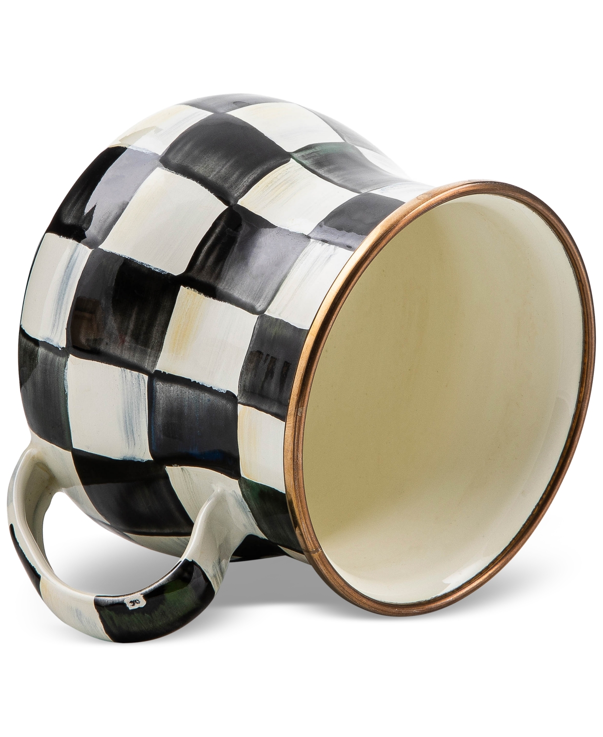 Mackenzie-childs Courtly Check Enamel Mug In No Color