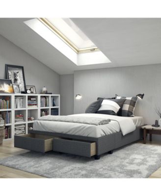 Full\Queen Size Upholstered Storage Platform Bed