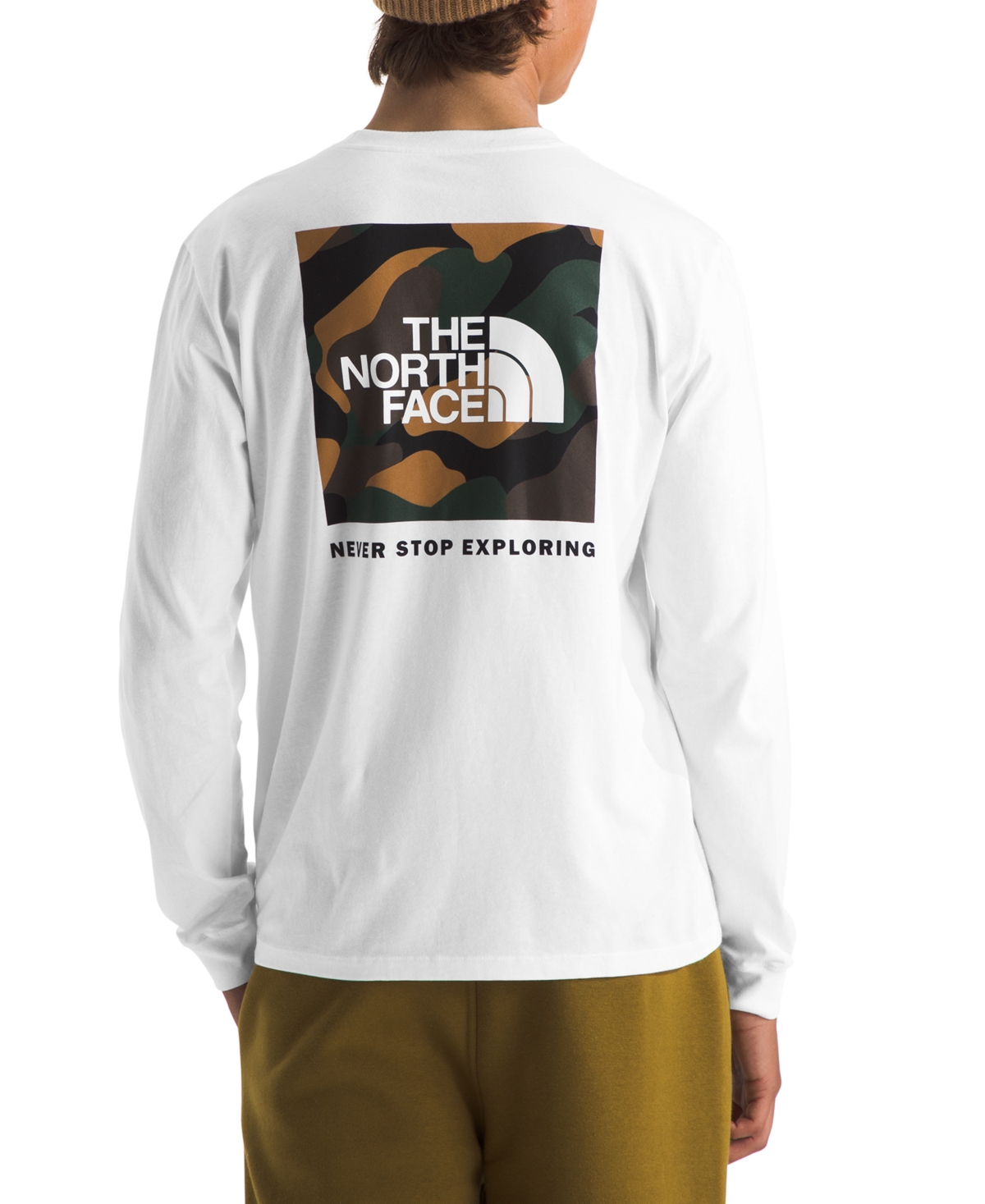The North Face Men's Box Nse Standard-Fit Logo Graphic Long-Sleeve T-Shirt -multi-color