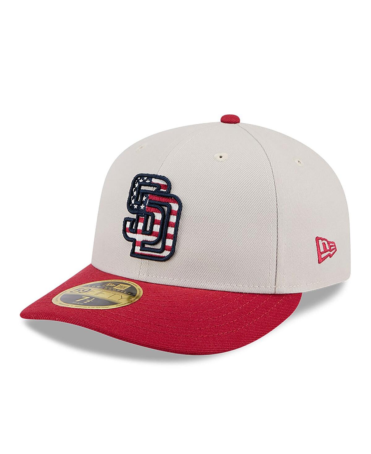 NEW ERA MEN'S RED SAN DIEGO PADRES 2024 FOURTH OF JULY LOW PROFILE 59FIFTY FITTED HAT 