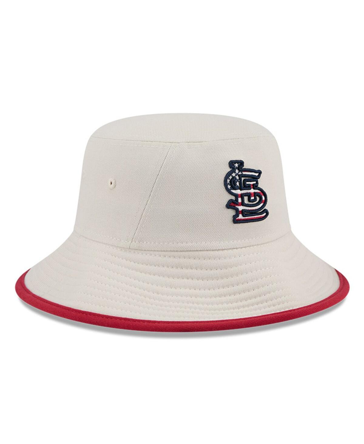 NEW ERA MEN'S KHAKI ST. LOUIS CARDINALS 2024 FOURTH OF JULY BUCKET HAT 