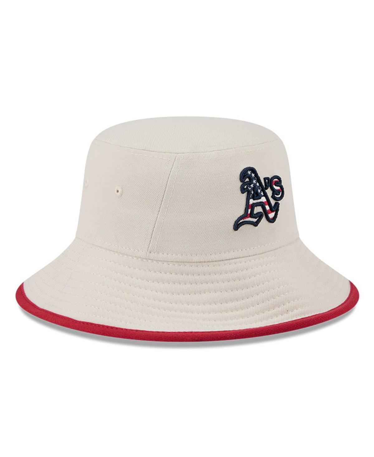 Shop New Era Men's Khaki Oakland Athletics 2024 Fourth Of July Bucket Hat