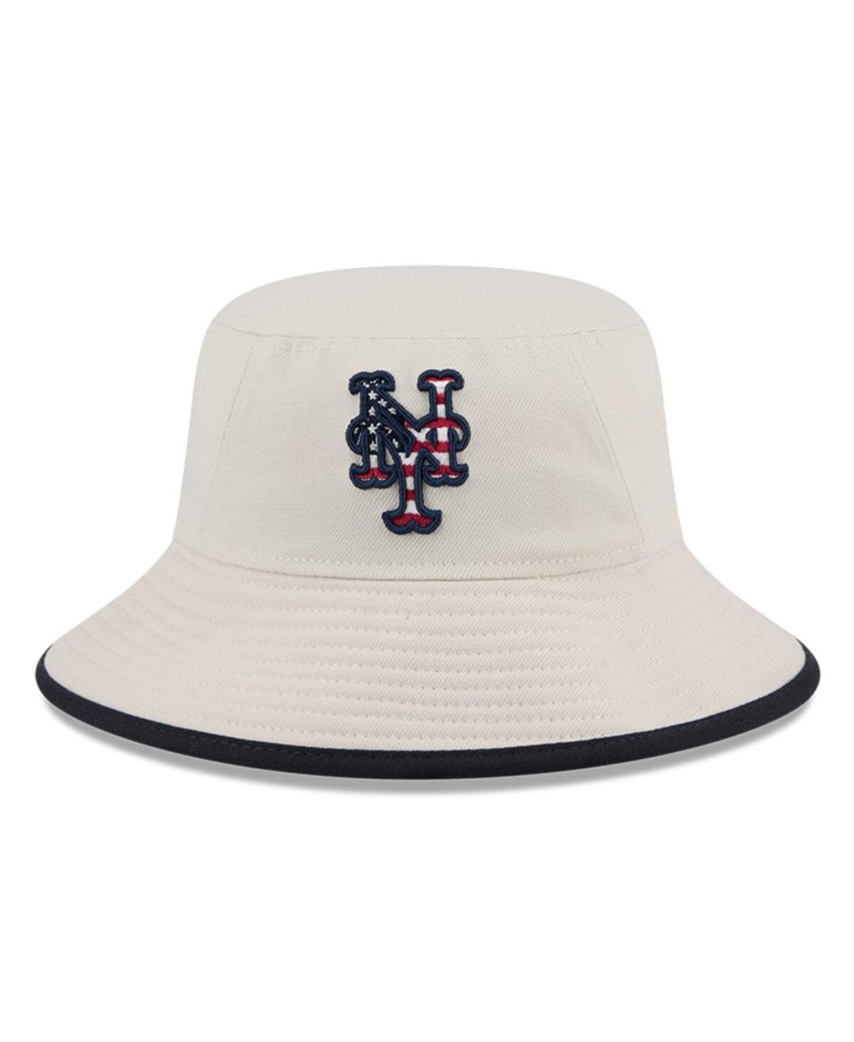 NEW ERA MEN'S KHAKI NEW YORK METS 2024 FOURTH OF JULY BUCKET HAT 