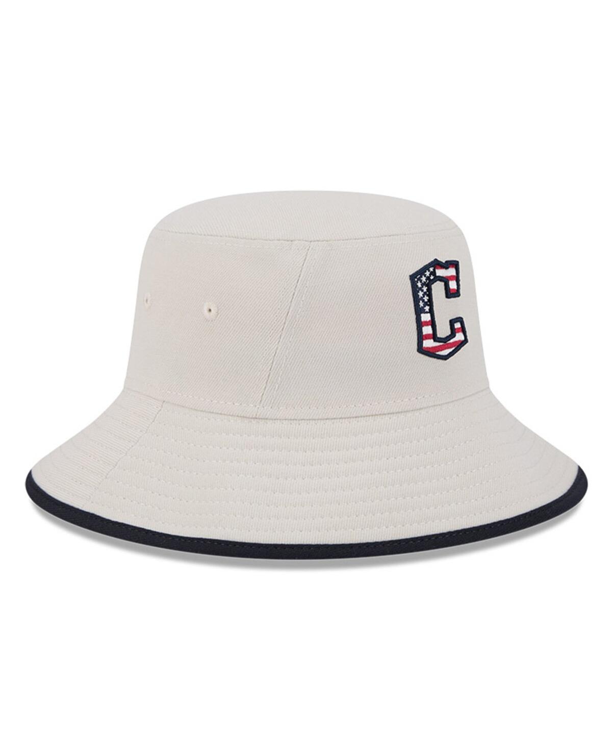 New Era Men's Khaki Cleveland Guardians 2024 Fourth Of July Bucket Hat In Khaki