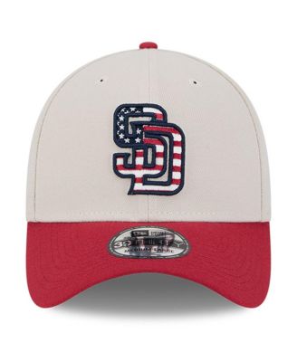 Men's Red San Diego Padres 2024 Fourth of July 39THIRTY Flex Hat