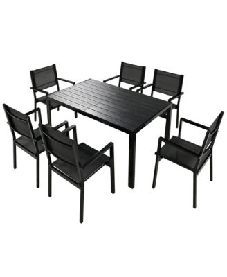 Streamdale Durable Modern 7-Piece Outdoor Table and Chair Set for Patio or Garden