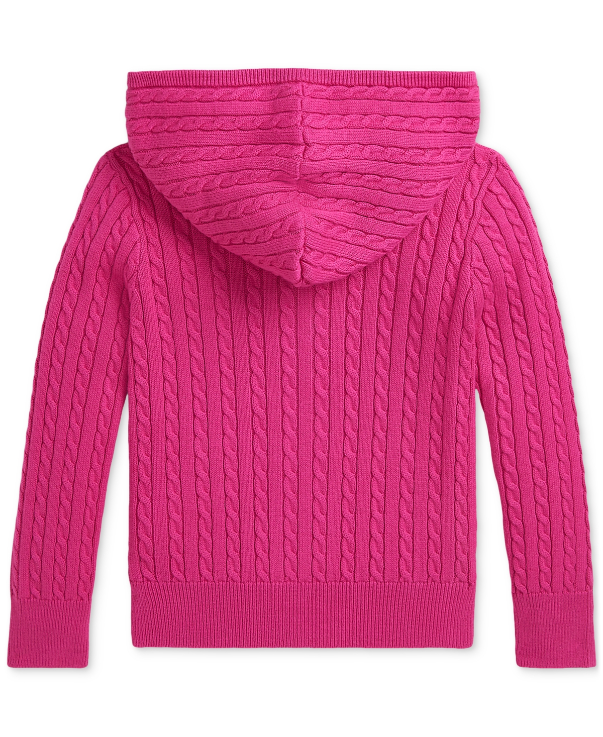 Polo Ralph Lauren Toddler & Little Girls Mini-Cable Cotton Full-Zip Hoodie - CLASSIC AZURE