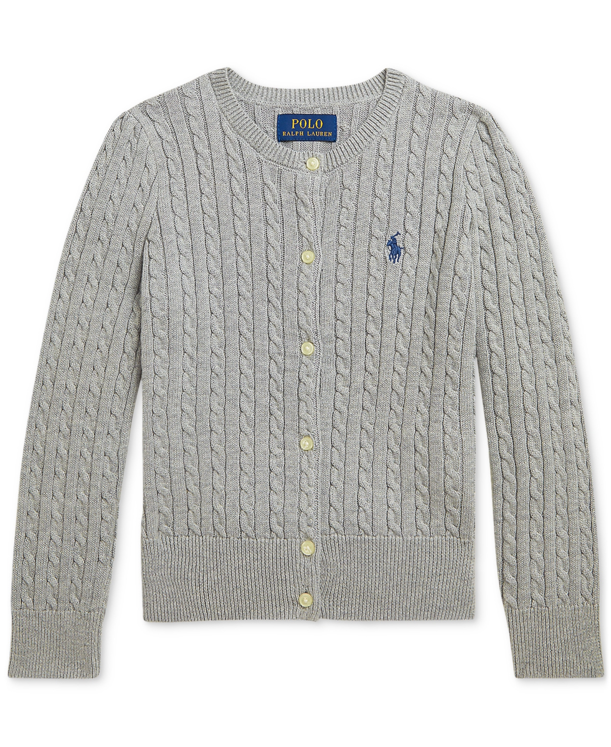 Polo Ralph Lauren Big Girls Mini-Cable Cotton Cardigan