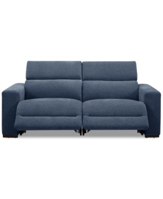 Nevio 2-Pc. Fabric Power Headrest Sectional with 2 Power Motion Chairs