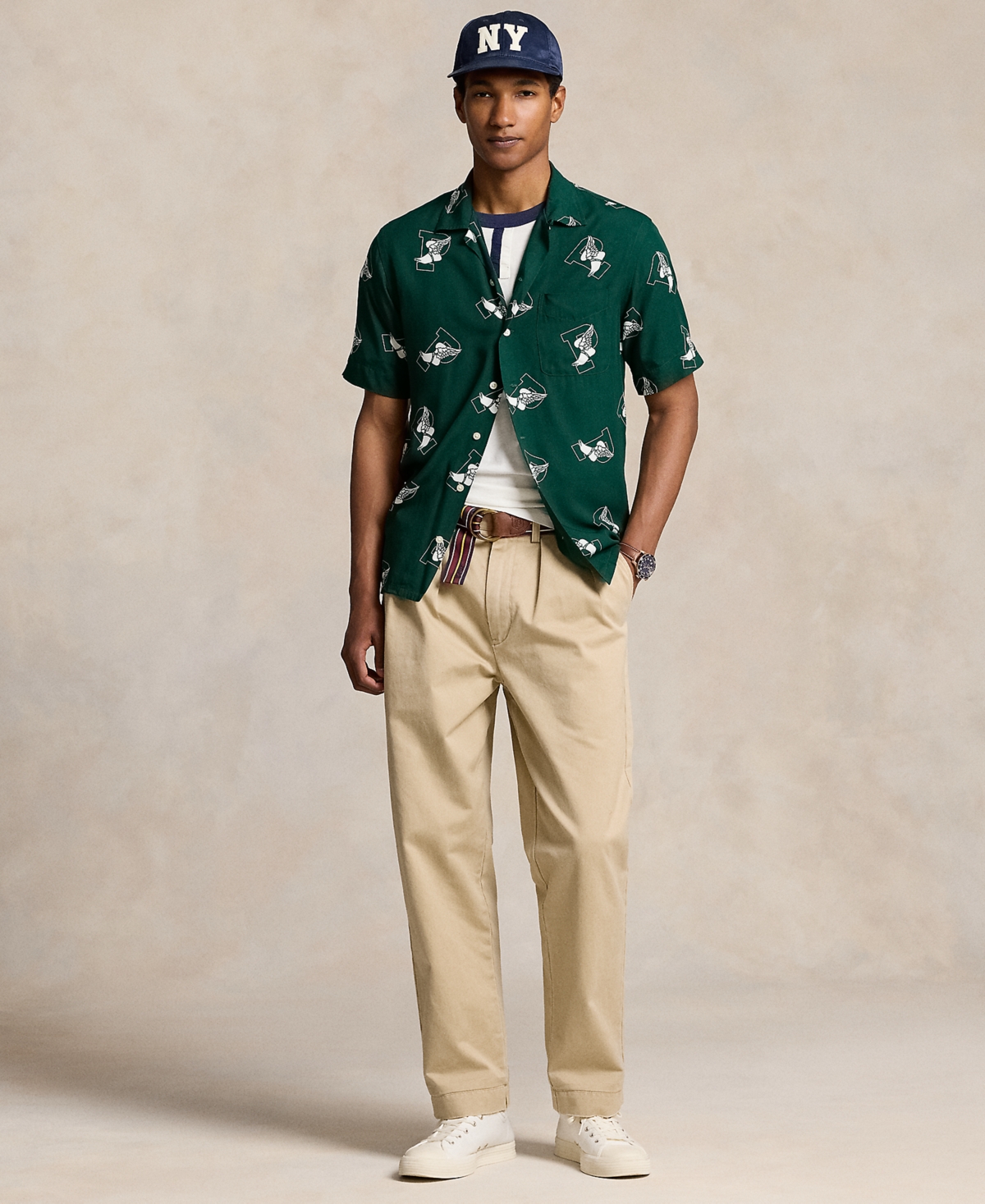 Polo Ralph Lauren Men's Classic-Fit P-Wing Camp Shirt - 6388 P Wing Toss