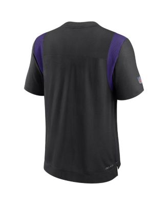 Men's Black Minnesota Vikings Sideline Tonal Logo Performance Player T-Shirt