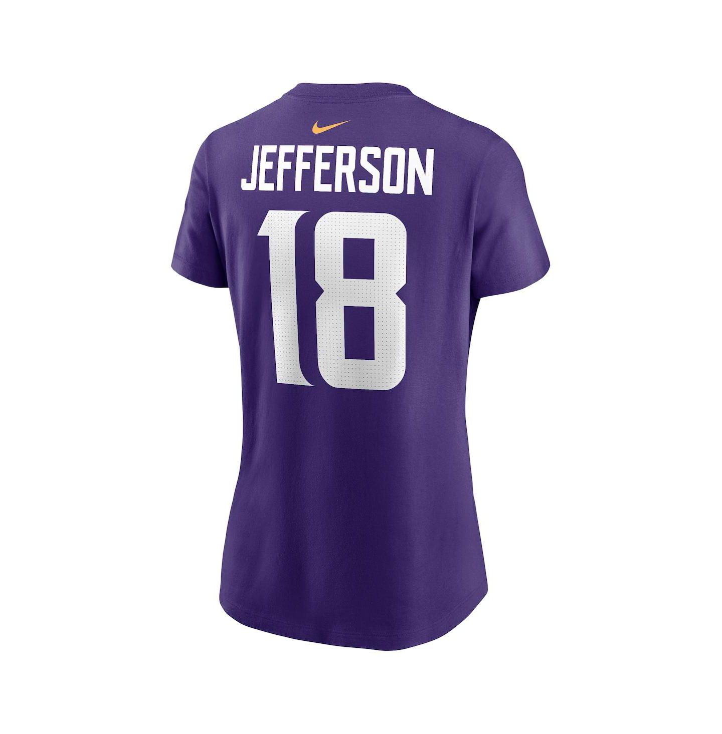 Футболка Nike Justin Jefferson Purple Minnesota Vikings Player Name & Number — фото 3