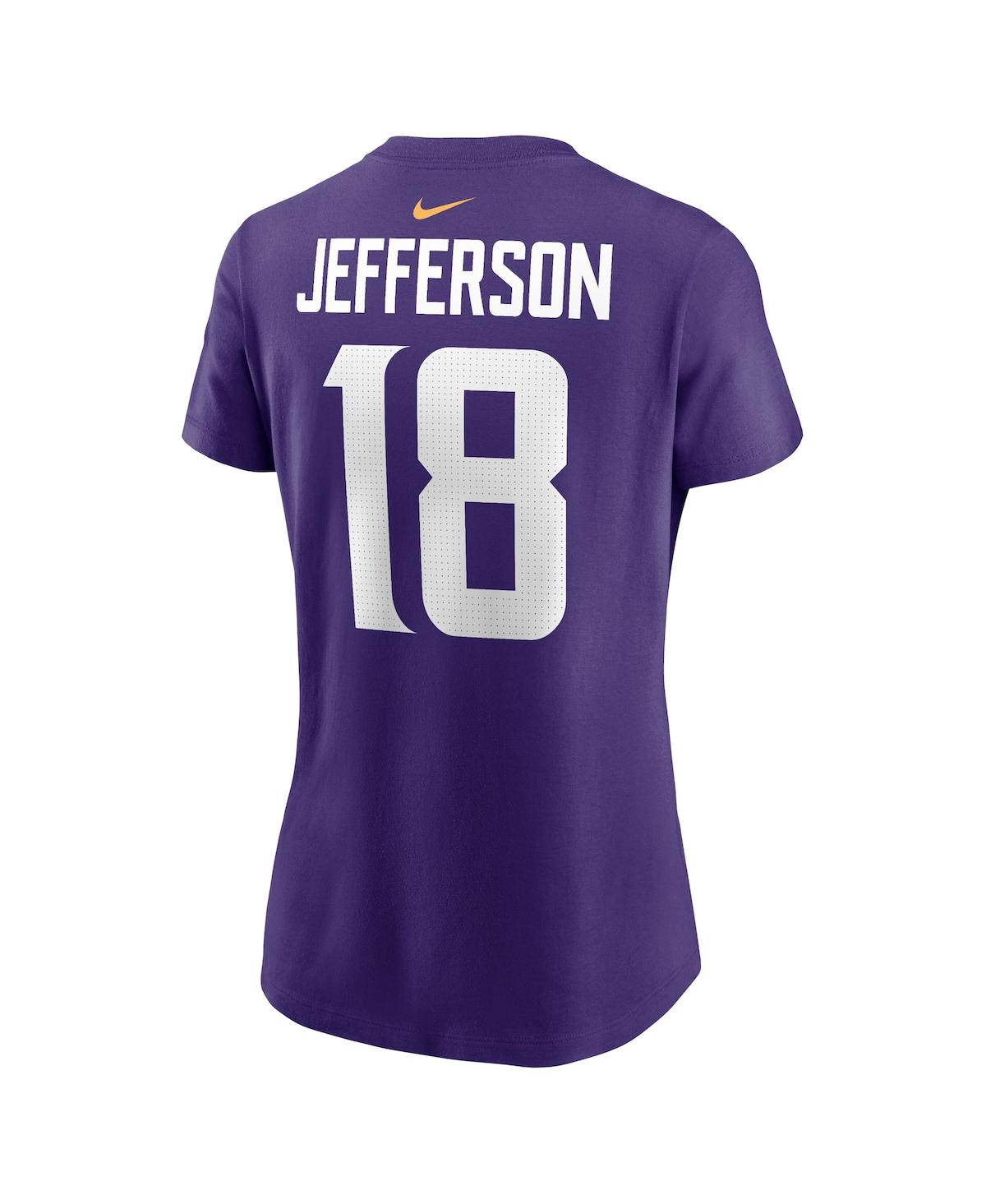 Nike Men's And Women's Justin Jefferson Purple Minnesota Vikings Player Name Number T-shirt In Purple
