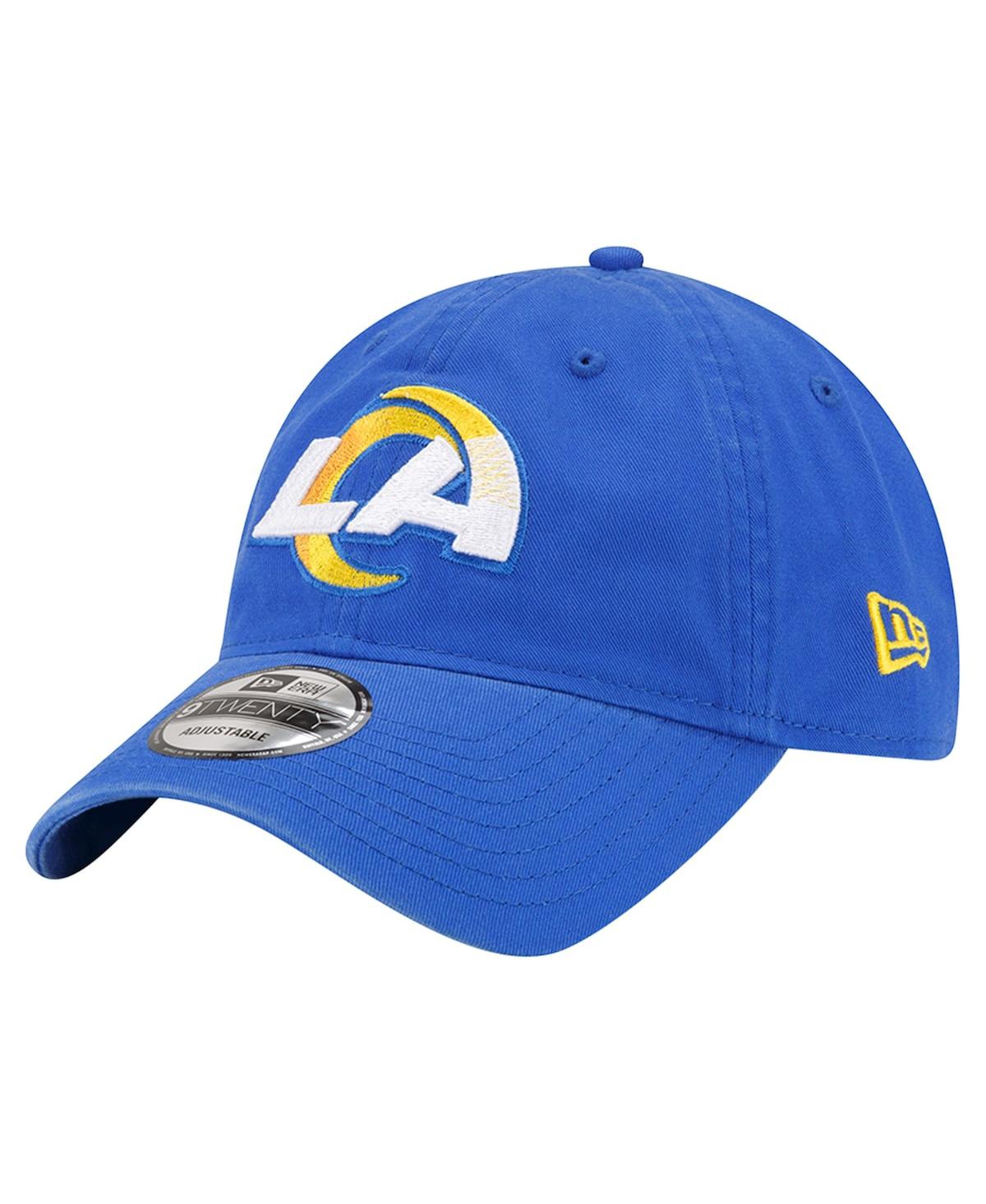 NEW ERA MEN'S ROYAL LOS ANGELES RAMS DISTINCT 9TWENTY ADJUSTABLE HAT 