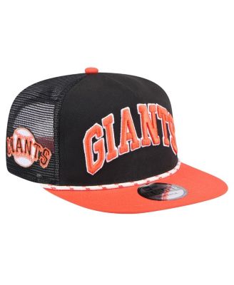 Men's Black San Francisco Giants Throwback Meshback Golfer Hat