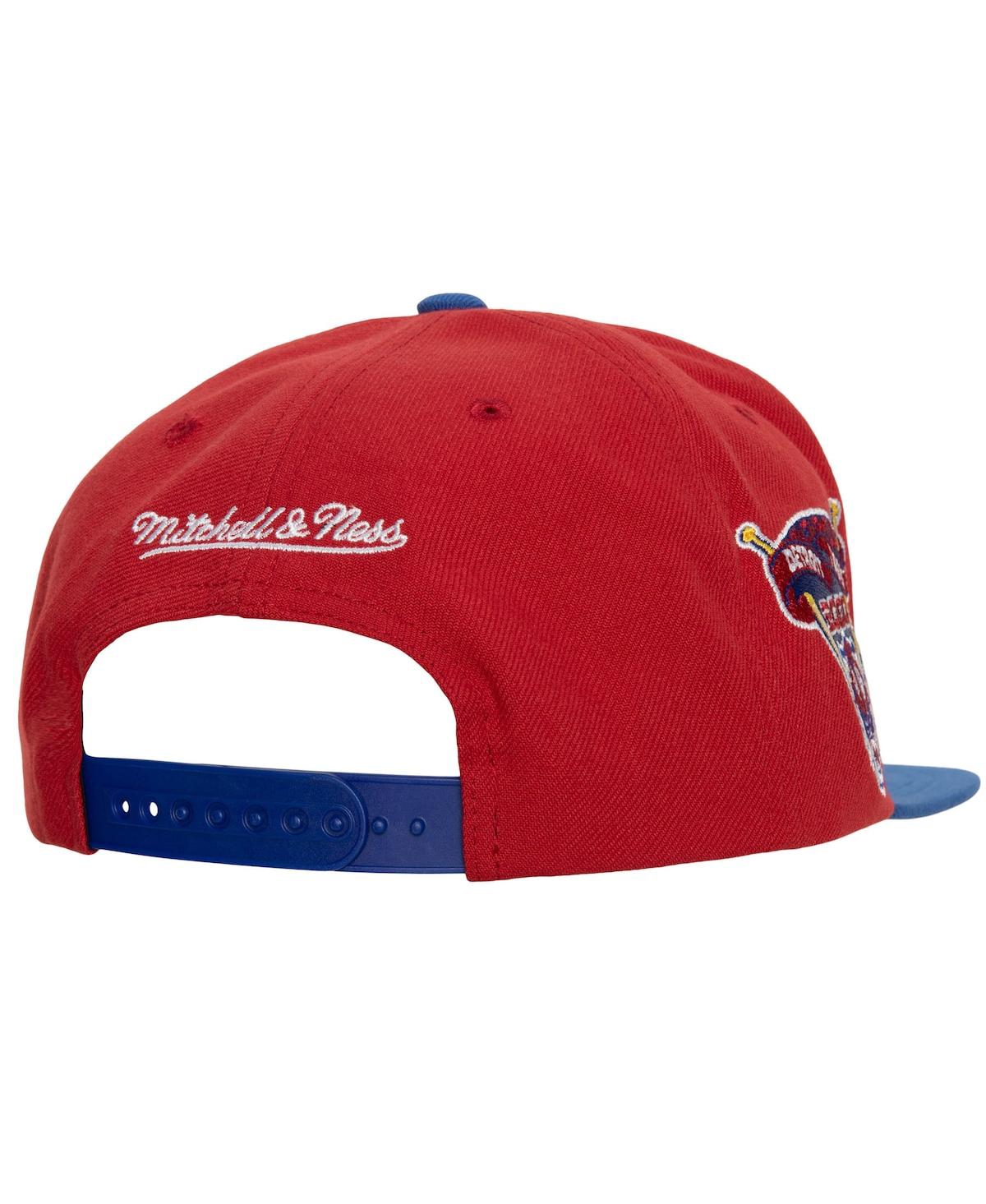 Mitchell & Ness Men's Red/royal Detroit Tigers Hometown Snapback Hat In Red,royal