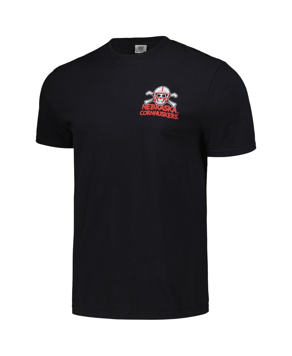 Image One Men's And Women's Black Nebraska Huskers Hyper Local Throw The Bones T-shirt In Black