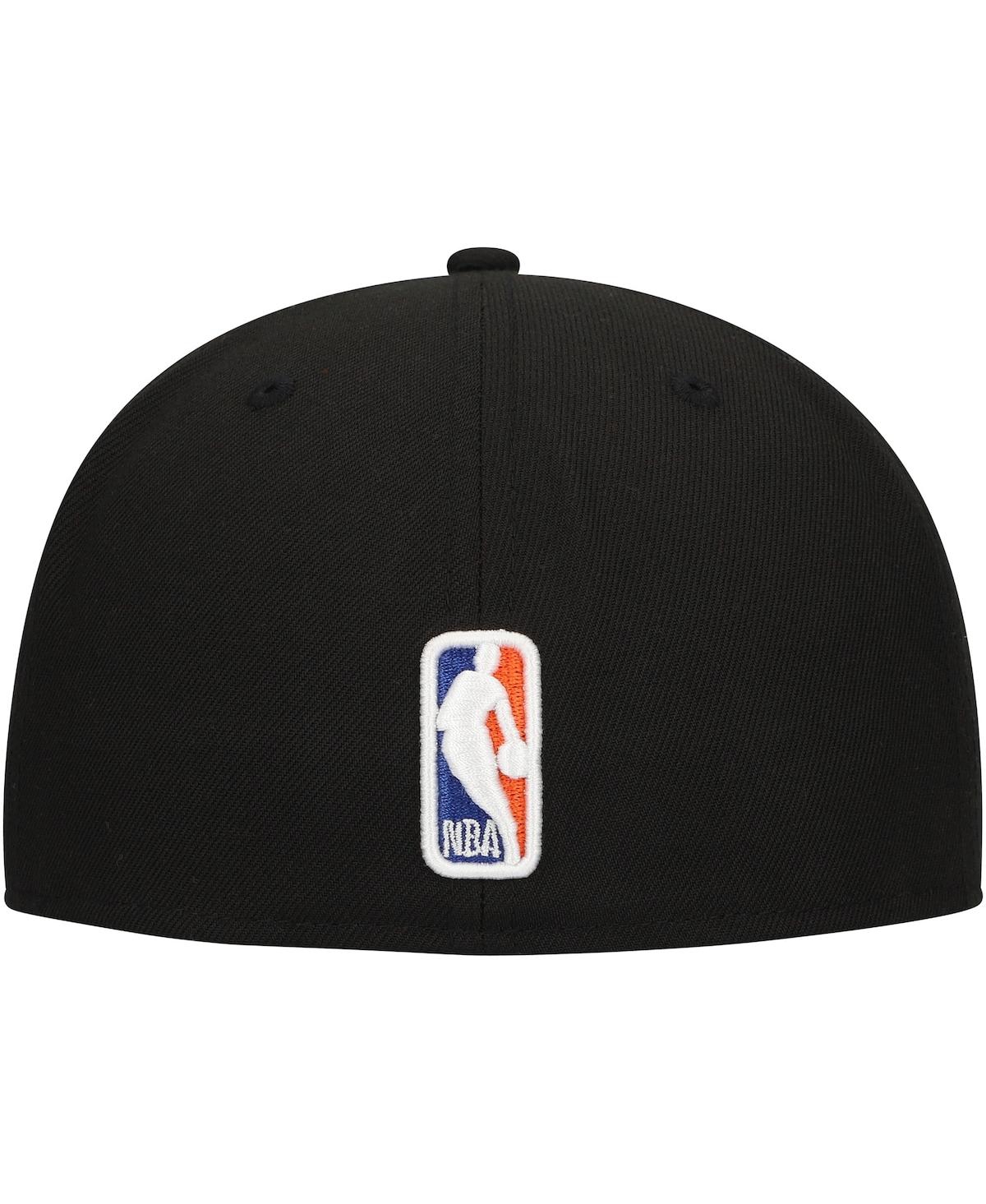 New Era Men'sNew York Knicks Blackout Shadow Logo 59FIFTY Fitted Hat - Black