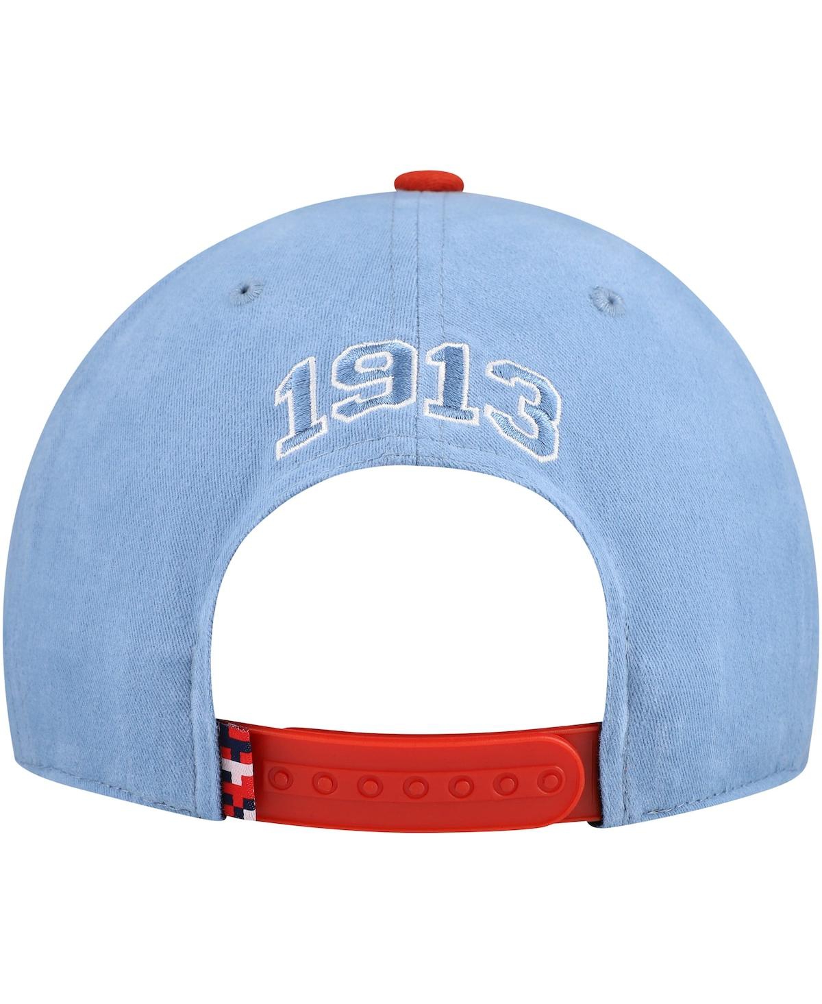 FAN INK MEN'S AND WOMEN'S LIGHT BLUE/RED USMNT SWINGMAN ADJUSTABLE HAT 