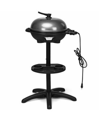 Electric BBQ Grill 1350W Non-stick 4 Temperature Setting Outdoor