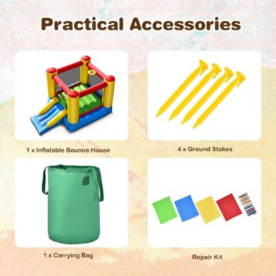 Inflatable Bouncer Kids Slide Bounce House  without Blower